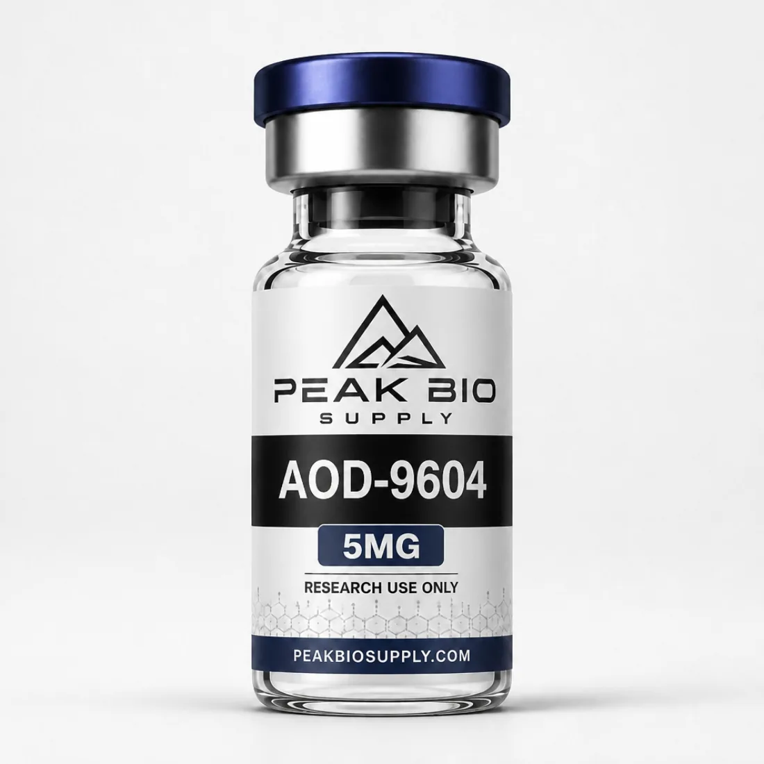 Peak Bio Supply AOD-9604 research peptide vial