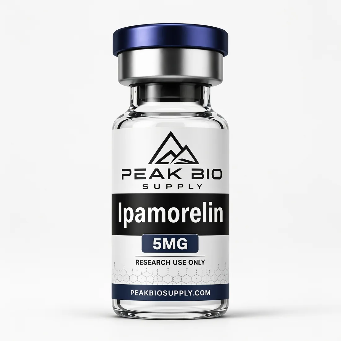 Peak Bio Supply Ipamorelin research peptide vial