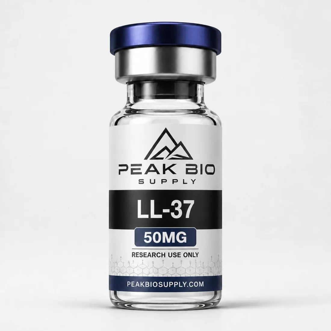 Peak Bio Supply LL-37 research peptide vial