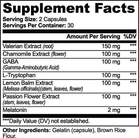Sleep Formula — Supplement Facts