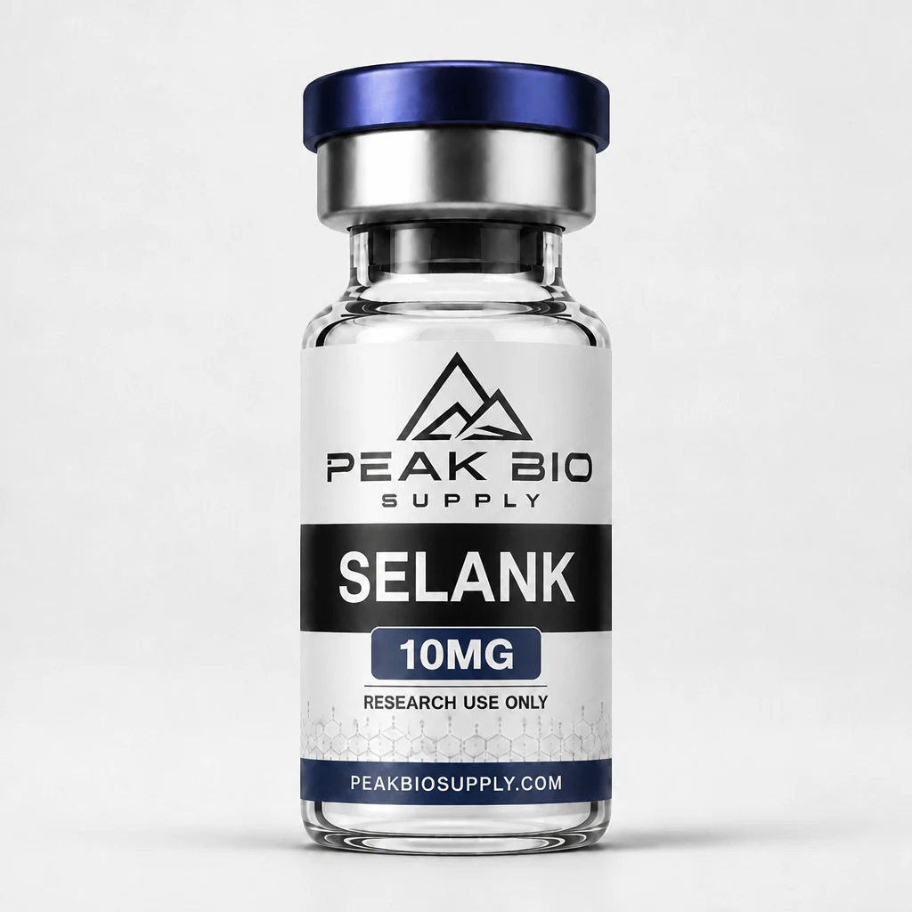 Peak Bio Supply Selank research peptide vial